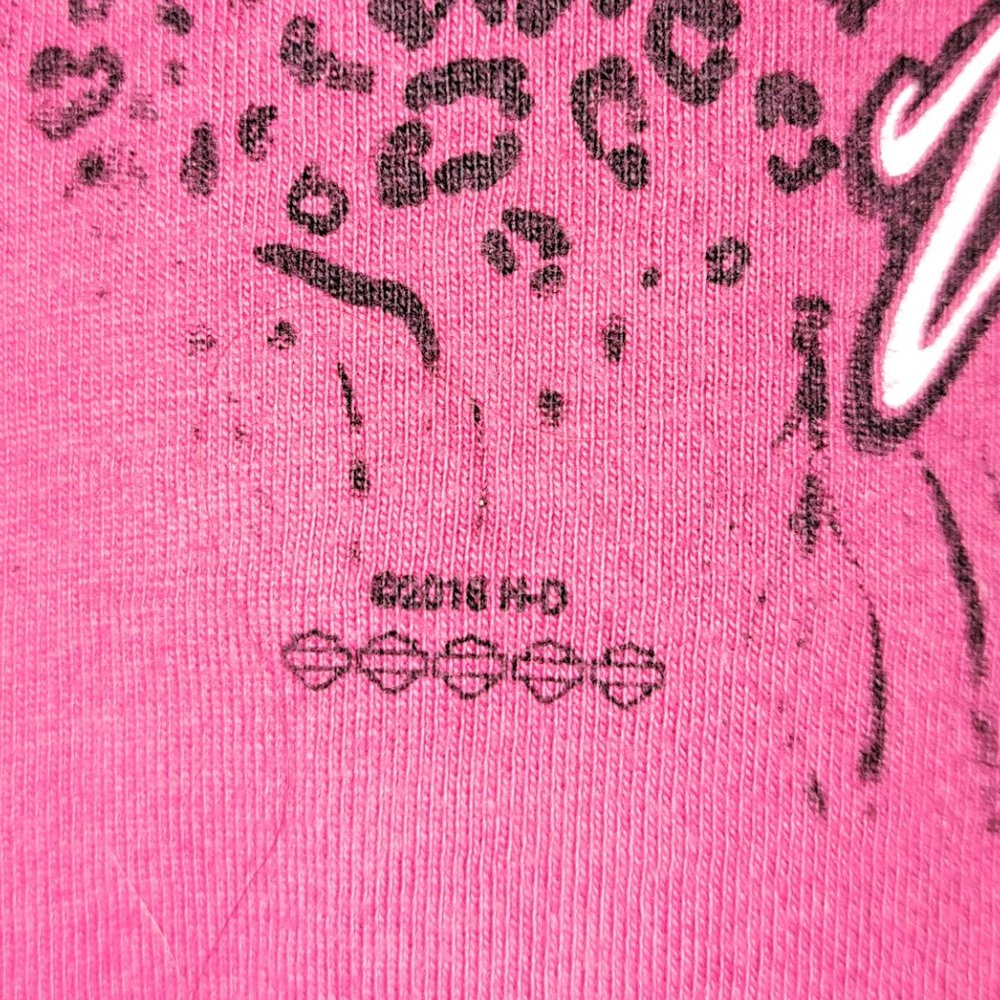 Harley Davidson Motorcycles Girls Pink Wild Child Okoboji Iowa Short Sleeve Tee - Picture 6 of 6